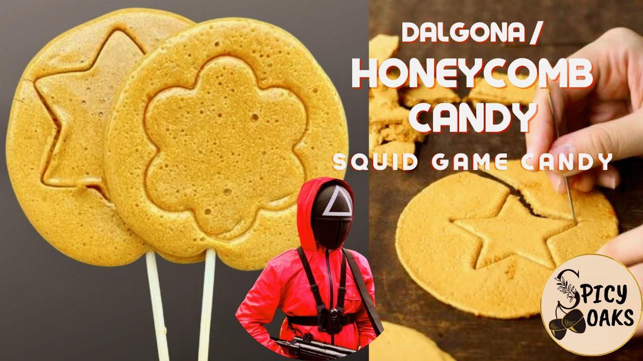 Korean Dalgona Kit Squid Game Sugar Candy Honeycomb Making Tools 9PCS Set -  Squid Game Scene Honeycomb Challenge Recipe