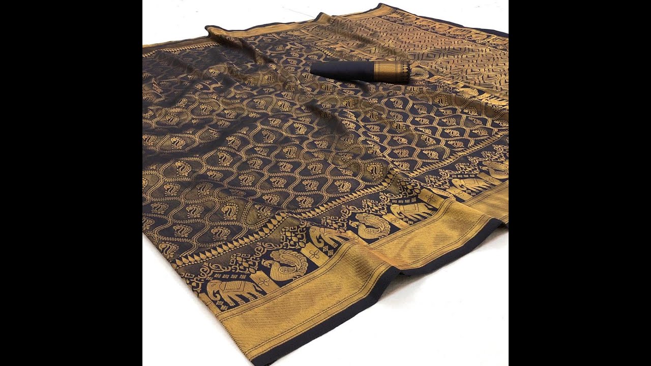 Pure Soft Silk Two Tone Kanjivaram Party Wear Saree ll Latest design Of Kanjivaram Saree