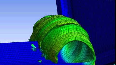 Ansys Workbench explicit dynamics cutting of convex AlSi 1045 workpiece example 24