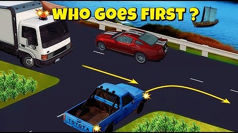 Which CAR Should PASS the Intersection FIRST? Driving Tests and Road Rules