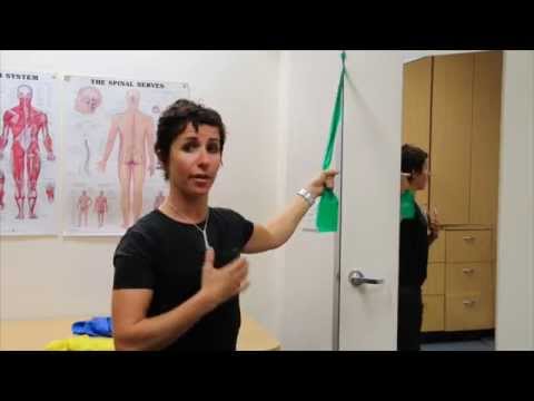 How to position your theraband for physio exercises