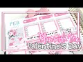 PLAN WITH ME // VALENTINE&#39;S DAY // PRINTABLE STICKERS