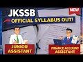 JKSSB FAA and Junior Assistant Official Syllabus Out | JKSSB Fresh Update