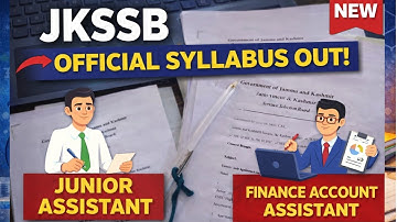 JKSSB FAA and Junior Assistant Official Syllabus Out | JKSSB Fresh Update