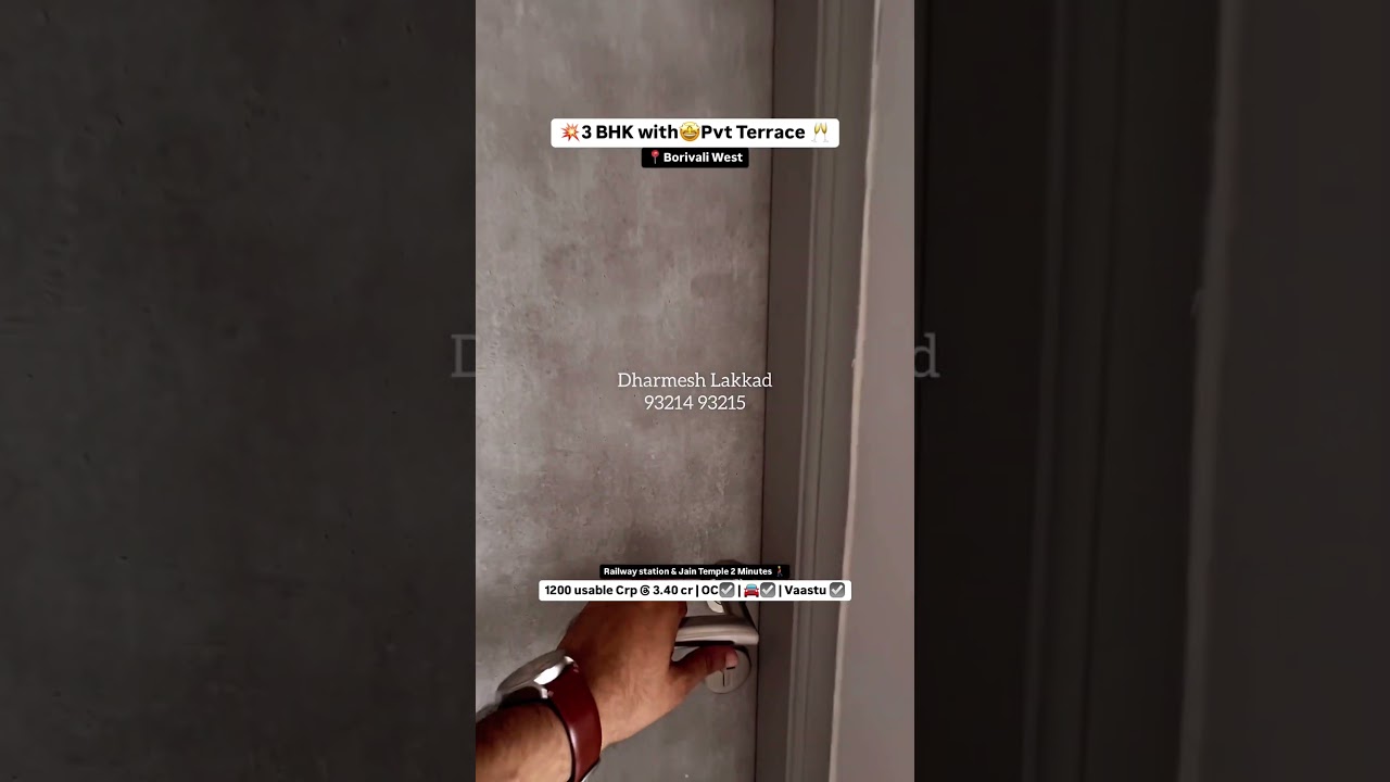 3 BHK Terrace flat for sale | Borivali West | Near Station & Jain Temple | Dharmesh Lakkad | Shriji