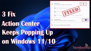 Fix Action Center Keeps Popping Up on Windows 11/10