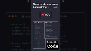 🔥"I Love You" SVG Effect Using HTML & CSS! #coding