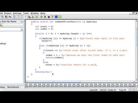 how to find the index of the first pair of repeated elements - java