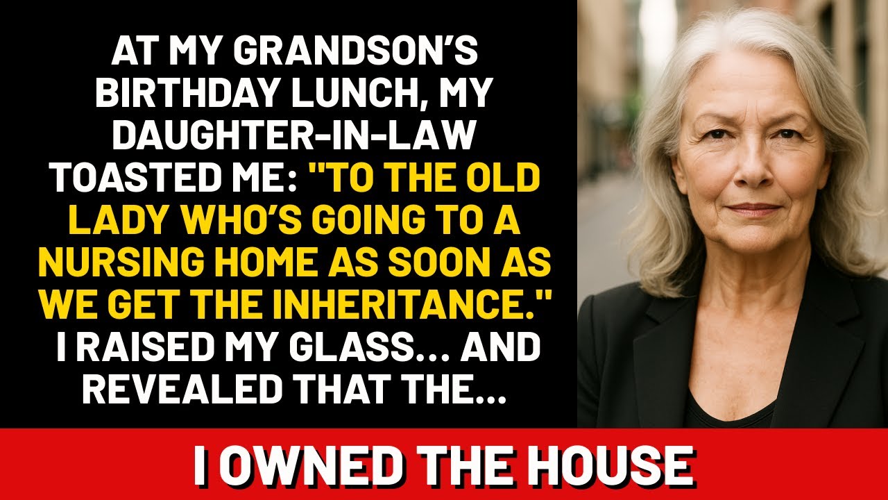 На обеде в честь дня рождения моего внука моя невестка произнесла тост за меня: «За старушку, кот...