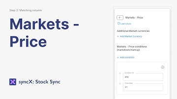 Add/Update Market Price in syncX: Stock Sync (Column Matching)