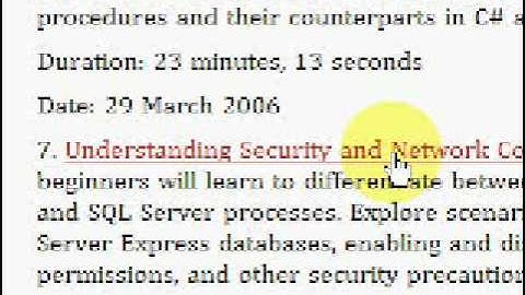 SQL Server Security and Network Connectivity Video Tutorial