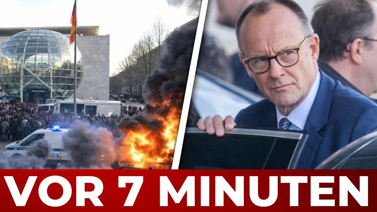 „Merz verlässt Berlin – Wütende Bürger vor dem Kanzleramt!“