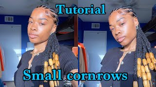 loc cornrows (small braids) Tutorial