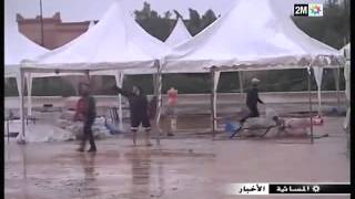 مقر ولاية كلميم يضربها فيضان  واد أم العشار والسكان في حالة خطيرة