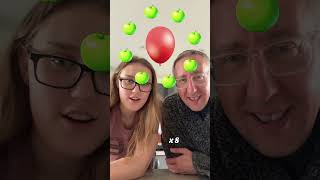 Who was quicker? 🤔😂#filter #tiktokfilter #filterchallenge #cutapplechallenge #dadandcloshow