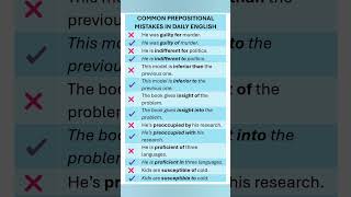 Common Prepositional Mistakes. English Grammar. English Lesson. Learn English. Prepositions. English