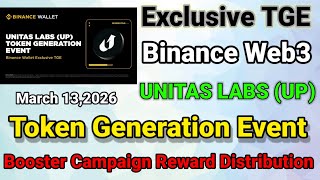 Join the 44 Exclusive TGE Binance Web3 Token Generation Event Booster Campaign Reward Distribution 