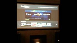 Boxee Beta On Dell V13 Laptop On 100 Inch Projector