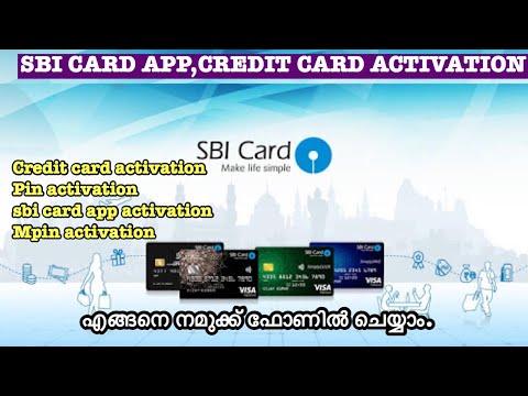 How to activate sbi credit card , sbicard app and pin | malayalam |