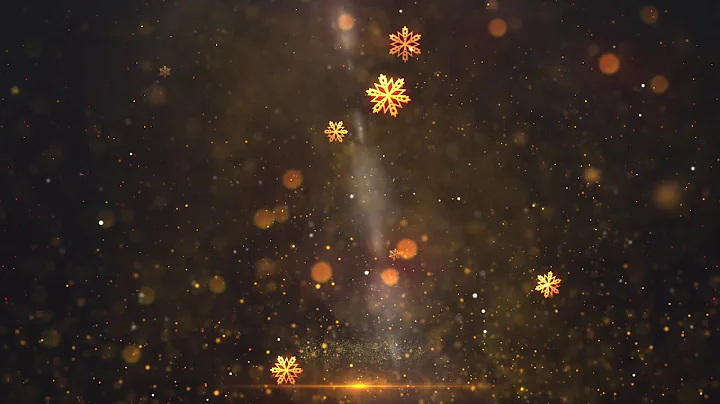Golden Snowflakes | Christmas Background Video | Free Stock Footage