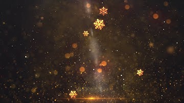 Golden Snowflakes | Christmas Background Video | Free Stock Footage
