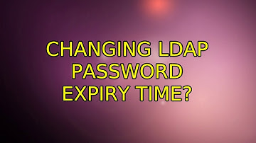 Ubuntu: Changing LDAP password expiry time?