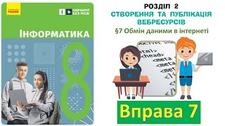 картинка: Вправа 7 Інформатика 8 НУШ Бондаренко 2025
