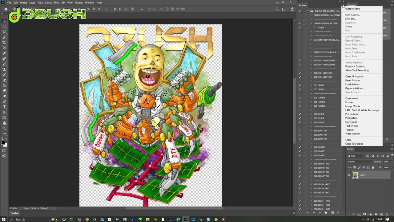 DBUSH DTF CUSTOM HALFTONE (STOCHASTIC)