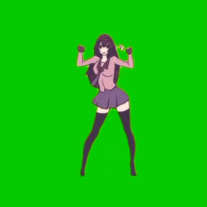 Mentahan Green Screen Animasi Cewek Joget Lucu ❗#greenscreen #cewek #animasi