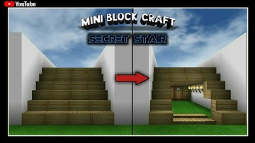 ⬜mini block craft 3d || how to make a secret stairs in mini block craft