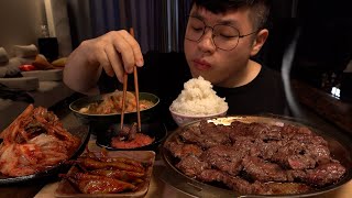 ASMR Mukbang Korean barbeque  kfood eatingshow realsound koreanfood