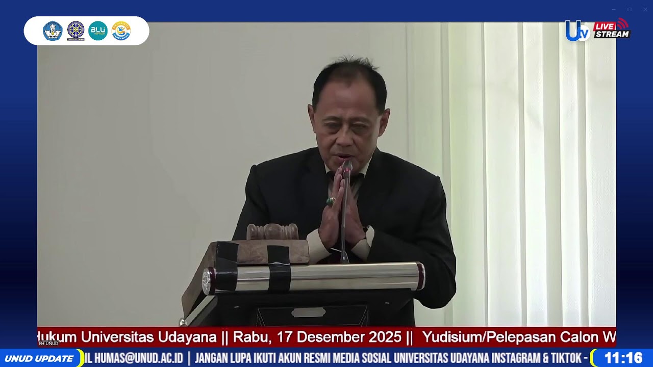 Yudisium Fakultas Hukum Universitas Udayana Periode Desember 2025