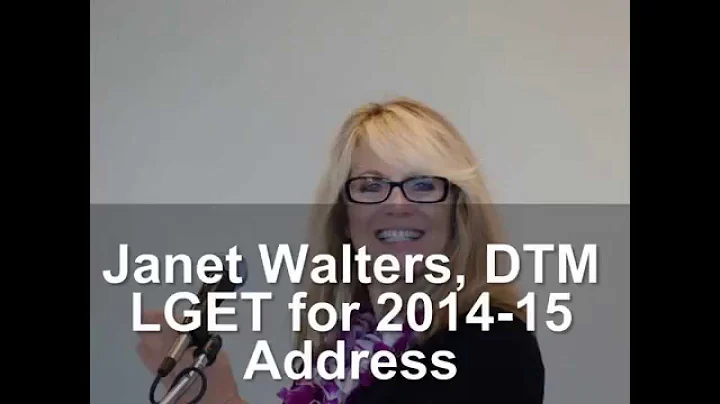 LGET address from Janet Walters, DTM