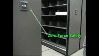 Safety Features for Protecting People Using Push Button High Density Shelving