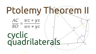 Ptolemy's SECOND cyclic quadrilateral theorem.