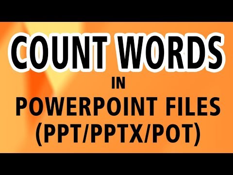 How to Count Words in Powerpoint Files (ppt/pptx/pot)