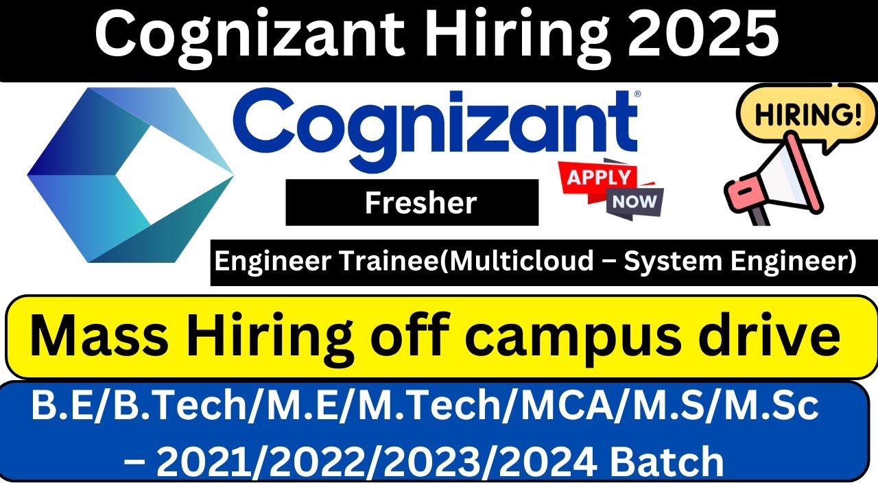 Cognizant off Campus Drive 2024 Engineer Trainee Role - YouTube