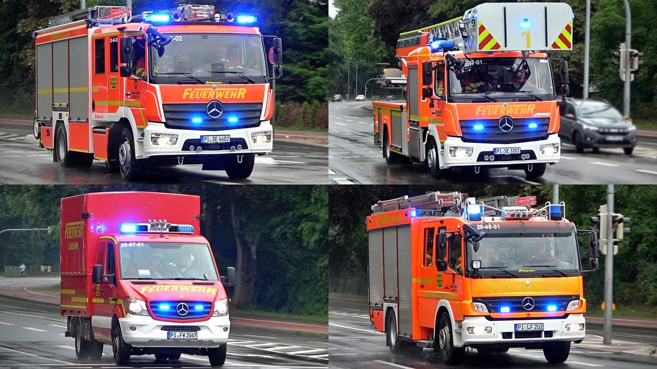 [STARKREGEN SORGT für FEUERMELDUNG!] - Einsatzfahrten Freiwillige Feuerwehr Elmshorn