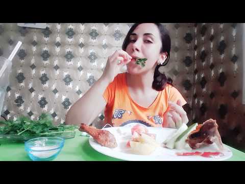 MUKBANG • შემწვარი ქათამი• მოხარშული კარტოფილი• კიტრი პომიდორი და მწვანილი• ჰომოფობია• თავის ქება