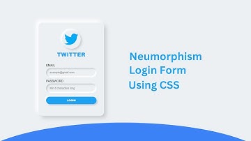 Neumorphism Login Form UI Design Using HTML  & CSS | Neumorphic Design CSS