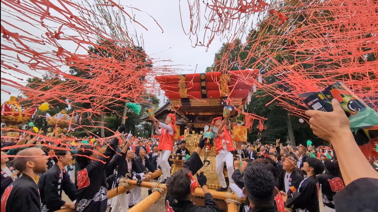 令和7年10月12日　上之庄神社秋祭り本宮　国包屋台宮練り