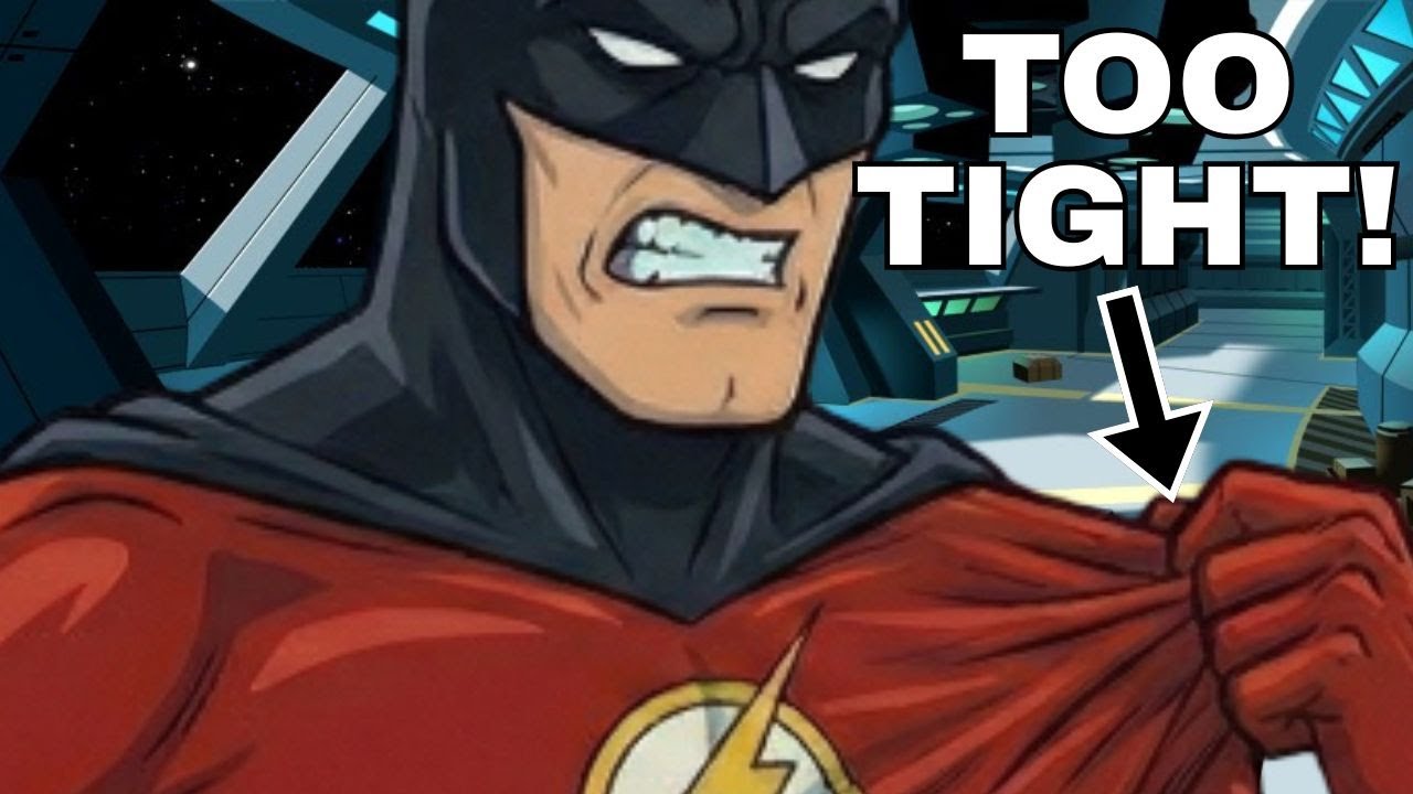 Batman Wore Flash's Suit... TOO TIGHT!