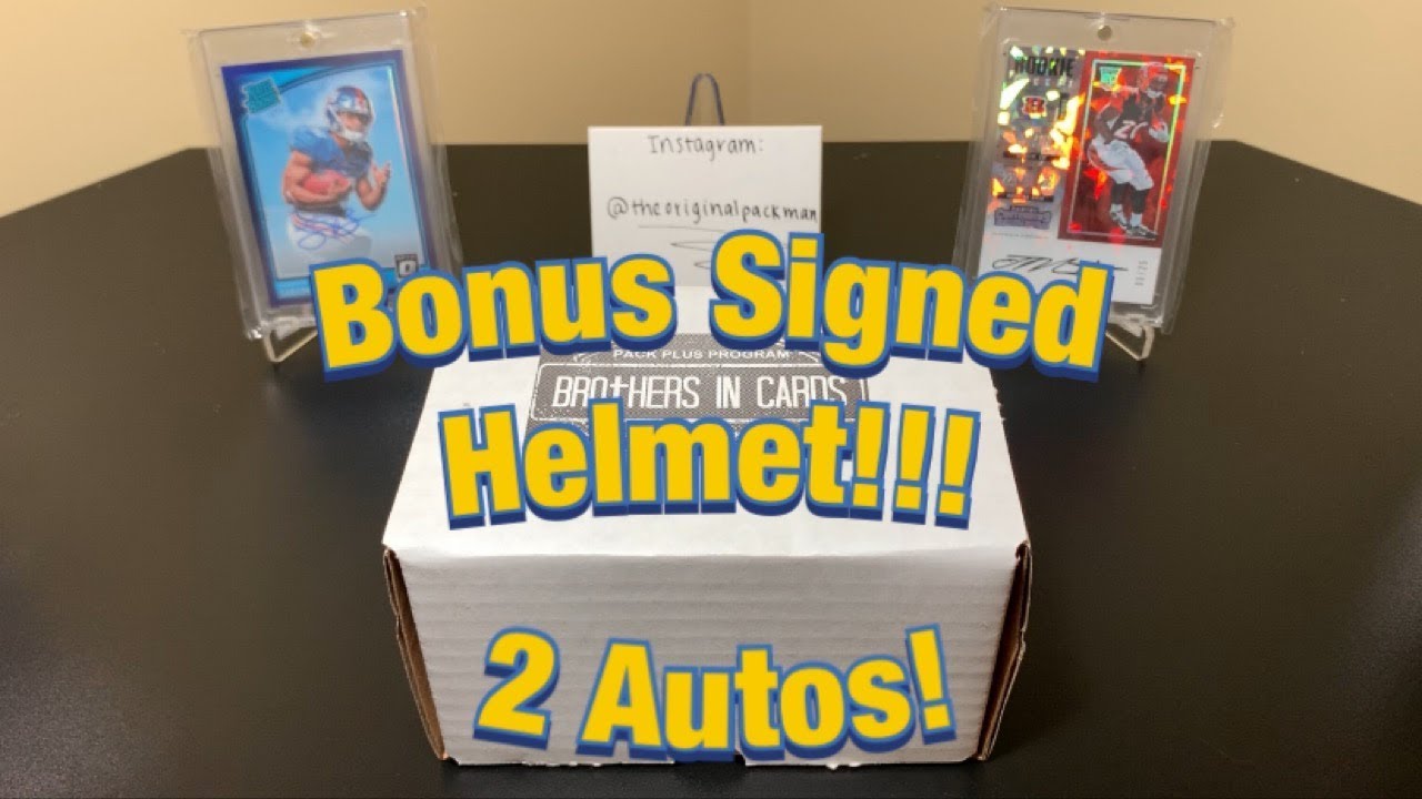Brothers In Cards Football Pack Plus Program April’s Gold Box - Awesome Bonus Signed Helmet!!! 🔥