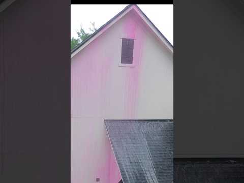 Pink soap, satisfying rinse, Katy Brothers Pressure Washing