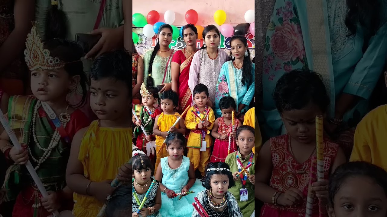 Nips hello kids play school in dandiya program by little student