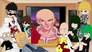 S-Class Heroes + Fubuki Reacts To SAITAMA - One punch man || The baldy cape man || OPM Gacha Reacts