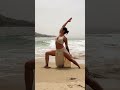 Life in Motion. Wearing the Royal Codes 💛 #Yoga #Flow #WarriorPose #OceanGirl #Movement