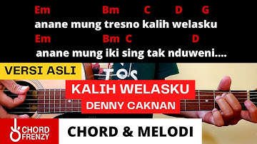 Tutorial Gitar (Kalih Welasku) - Denny Caknan || Chord Asli Mudah