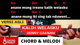 Tutorial Gitar (Kalih Welasku) - Denny Caknan || Chord Asli Mudah
