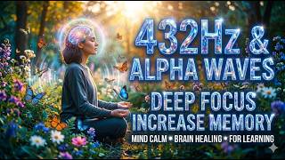 432Hz Alpha Waves for Deep Focus 🧠 Increase Memory & Clear Your Mind